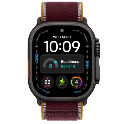 Часы Apple Watch Ultra 4 49mm Black Titanium Case with Burgundy Trail Loop