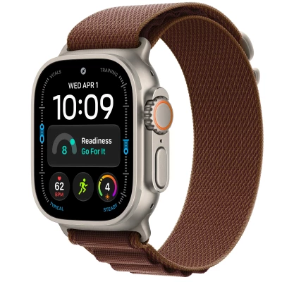Часы Apple Watch Ultra 4 49mm Natural Titanium Case with Burgundy Alpine Loop