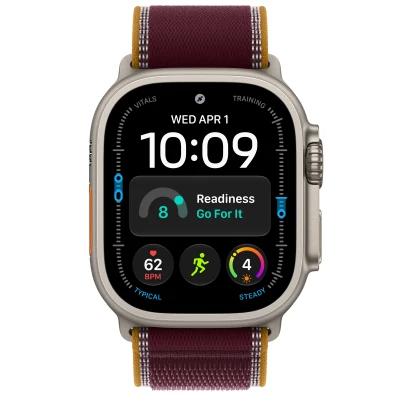 Часы Apple Watch Ultra 4 49mm Natural Titanium Case with Burgundy Trail Loop Часы Apple Watch Ultra 4 49mm Natural Titanium Case with Burgundy Trail Loop