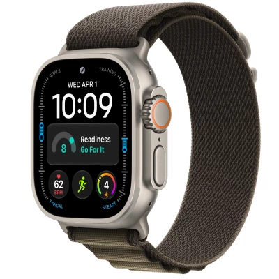 Часы Apple Watch Ultra 4 49mm Natural Titanium Case with Dark Olive Alpine Loop