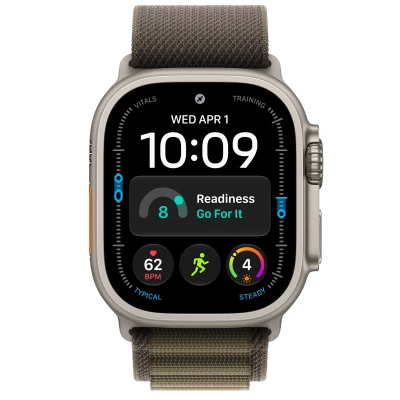 Часы Apple Watch Ultra 4 49mm Natural Titanium Case with Dark Olive Alpine Loop