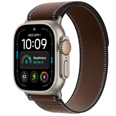 Часы Apple Watch Ultra 4 49mm Natural Titanium Case with Dark Umber Trail Loop