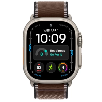 Часы Apple Watch Ultra 4 49mm Natural Titanium Case with Dark Umber Trail Loop