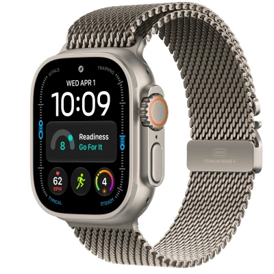 Часы Apple Watch Ultra 4 49mm Natural Titanium Case with Natural Titanium Milanese Loop