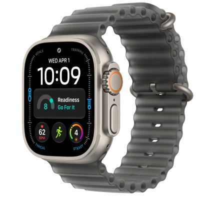 Часы Apple Watch Ultra 4 49mm Natural Titanium Case with Translucent Black Ocean Band