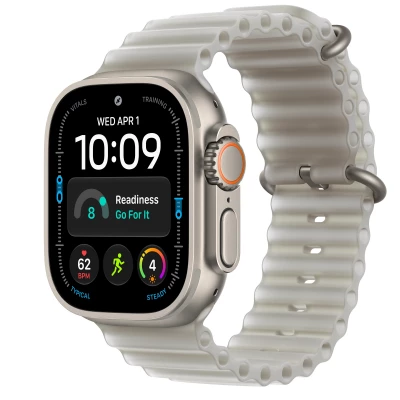 Часы Apple Watch Ultra 4 49mm Natural Titanium Case with Translucent Gray Ocean Band