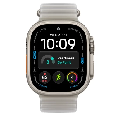 Часы Apple Watch Ultra 4 49mm Natural Titanium Case with Translucent Gray Ocean Band