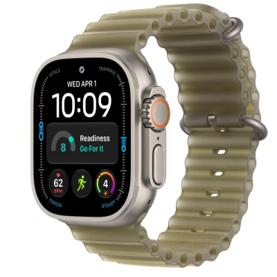 Часы Apple Watch Ultra 4 49mm Natural Titanium Case with Translucent Kelp Ocean Band