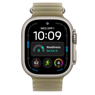 Часы Apple Watch Ultra 4 49mm Natural Titanium Case with Translucent Kelp Ocean Band
