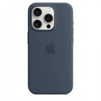 Чехол для iPhone 15 Pro Apple AA Silicone Case - Storm Blue