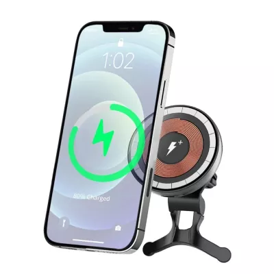 Автомобильный держатель с беспроводной зарядкой WIWU Transparent Magnetic Car Mount 15W