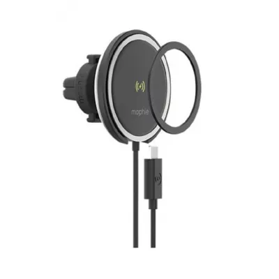 Автомобильный держатель с беспроводной зарядкой Mophie Wireless Vent Mount Snap+ Автомобильный держатель с беспроводной зарядкой Mophie Wireless Vent Mount Snap+