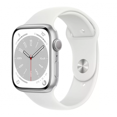 Часы Apple Watch Series 8 41mm Silver Aluminum Case White Sport Band