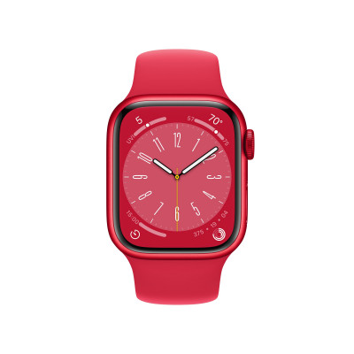 Часы Apple Watch Series 8 41mm Red Aluminum Case Red Sport Band