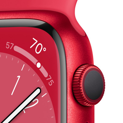 Часы Apple Watch Series 8 41mm Red Aluminum Case Red Sport Band