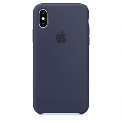 Чехол для iPhone X Apple Silicone Case - Midnight Blue