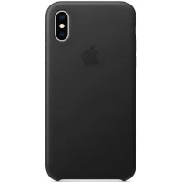 Чехол для iPhone X Apple Leather - Black