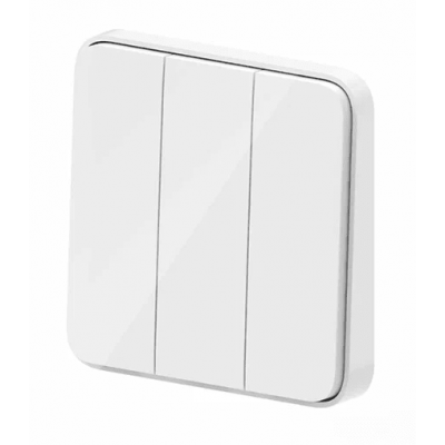 Умный выключатель трехклавишный Xiaomi Mijia Smart Switch BLE Single Fire White