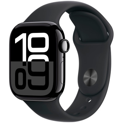 Часы Apple Watch Series 10 42mm Jet Black Aluminum Case Midnight Sport Band