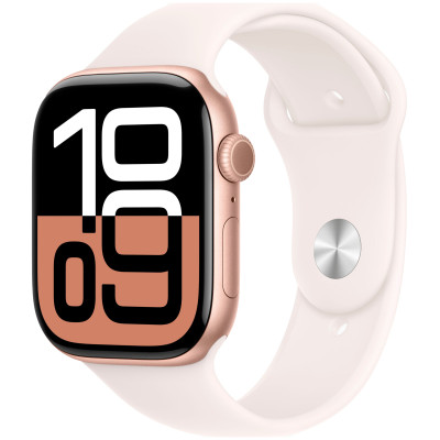 Часы Apple Watch Series 10 42mm Rose Gold Aluminium Case with Light Blush Sport Band