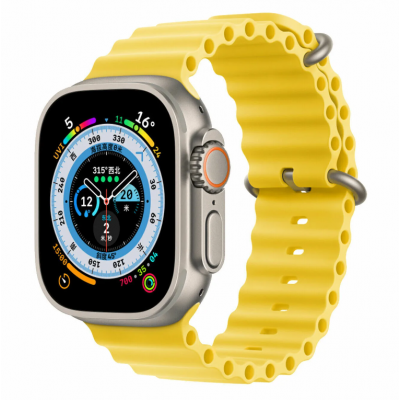 Часы Apple Watch Ultra 49mm Titanium Case with Yellow Ocean Band MNH93