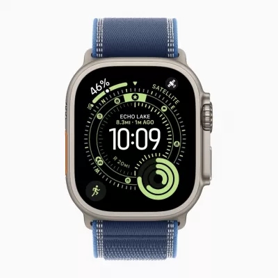 Часы Apple Watch Ultra 3 49mm Natural Titanium Case with Blue/Bright Blue Trail Loop Часы Apple Watch Ultra 3 49mm Natural Titanium Case with Blue/Bright Blue Trail Loop