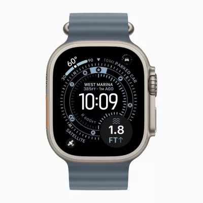 Часы Apple Watch Ultra 3 49mm Natural Titanium Case with Anchor Blue Ocean Band Часы Apple Watch Ultra 3 49mm Natural Titanium Case with Anchor Blue Ocean Band