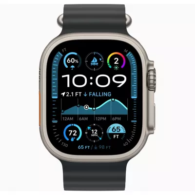 Часы Apple Watch Ultra 3 49mm Natural Titanium Case with Black Ocean Band