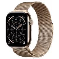 Часы Apple Watch Series 11 42mm Gold Titanium case with slate Milanese loop Часы Apple Watch Series 11 42mm Gold Titanium case with slate Milanese loop