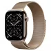 Часы Apple Watch Series 11 42mm Gold Titanium case with slate Milanese loop