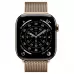 Часы Apple Watch Series 11 42mm Gold Titanium case with slate Milanese loop Часы Apple Watch Series 11 42mm Gold Titanium case with slate Milanese loop